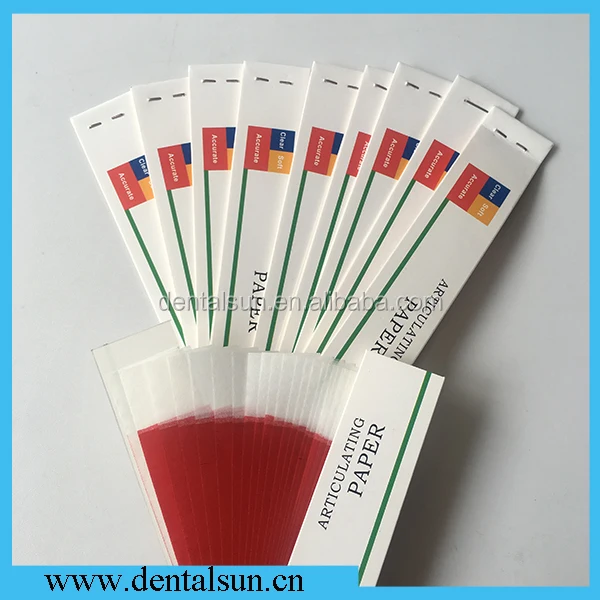 Red Color Dental Articulating Paper With Straight Shape Buy Dental