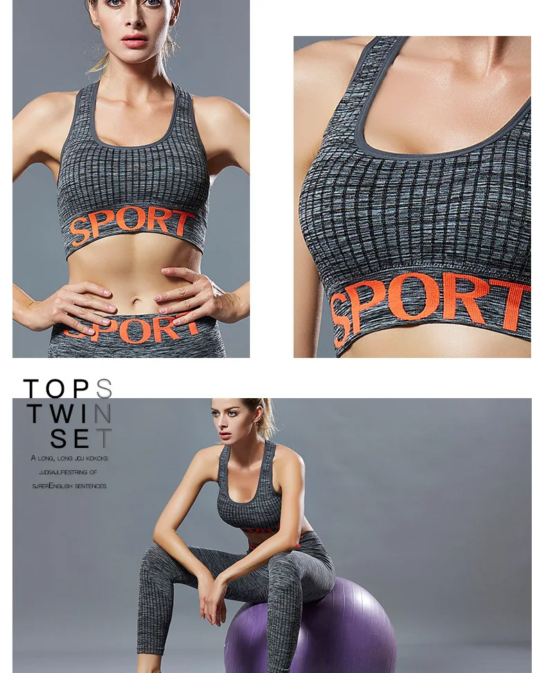 Two Piece Set Sportswear Women Sports Bra Legging Suit Yoga Fitness Set