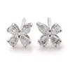 Jewelry wholesale China fashion and charm four leaf grass to bring lucky loose moissanite diamond earrings