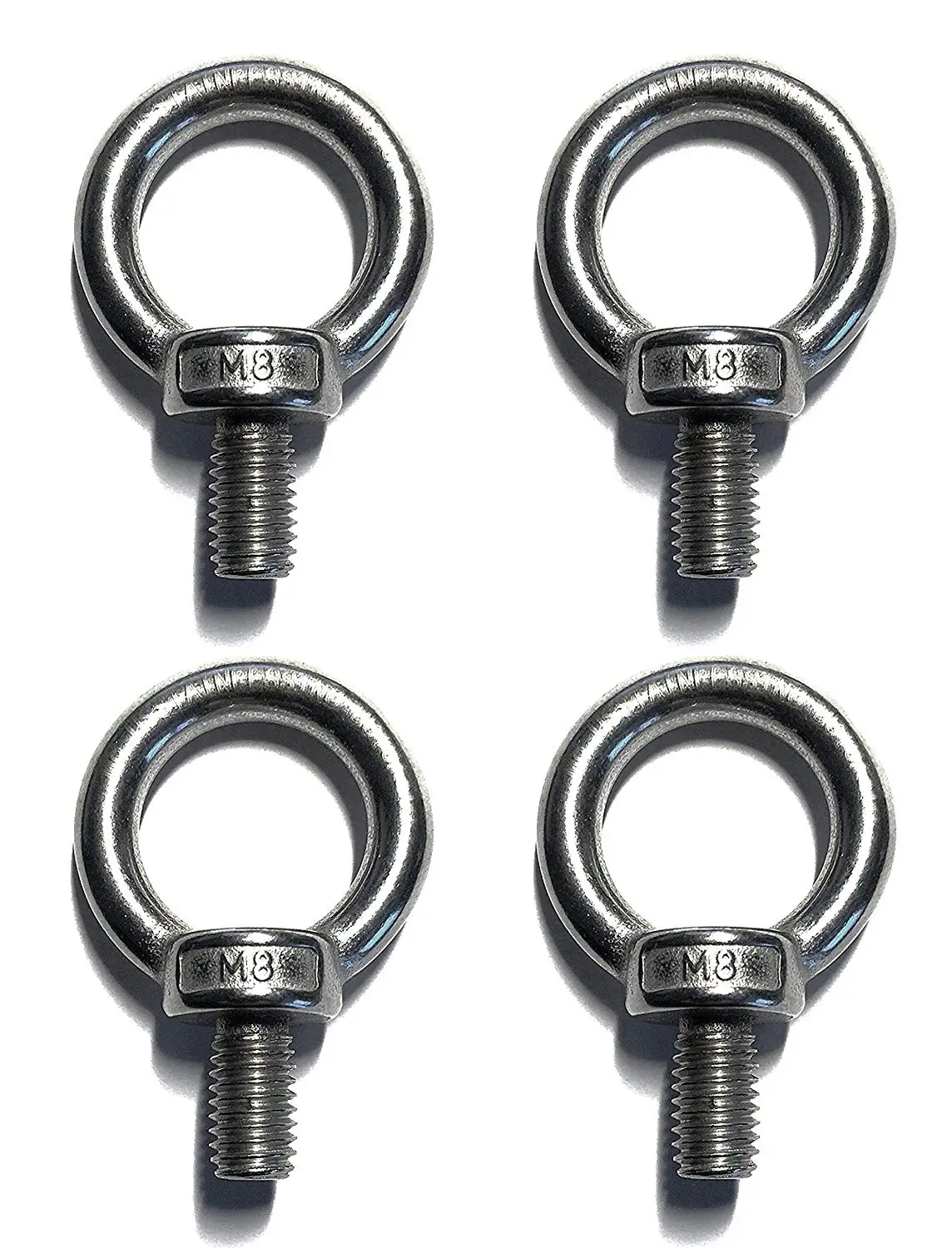 2 Pieces Stainless Steel 316 M12 Eye Bolt 12mm x 150mm Marine Grade