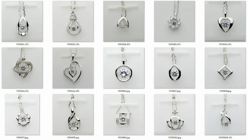 925 Sterling Silver Dancing Diamond Jewelry Silver Necklace Accessories for Women