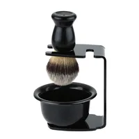 

Mens shaving brush, badger shaving brush set with bowl and plastic shelf