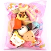 30pcs pieces Pack Cute kawaii Pendant Soft Mini Bread/Cake/ice Cream Squishies Sets Mobile Phone Straps Kids