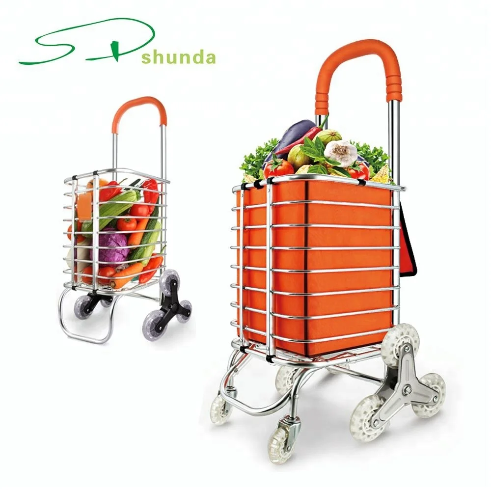 heavy duty stair climber grocery shopping cart trolley basket