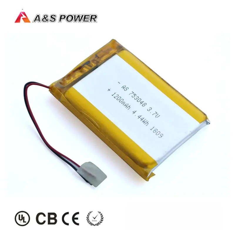 Ul1642 Ce Kc Approval Rechargeable Lithium Ion 753048 3.7v 1200mah Li