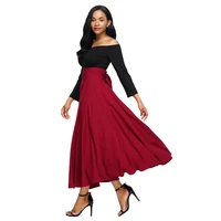 

Korean style fashion long high waist skirt