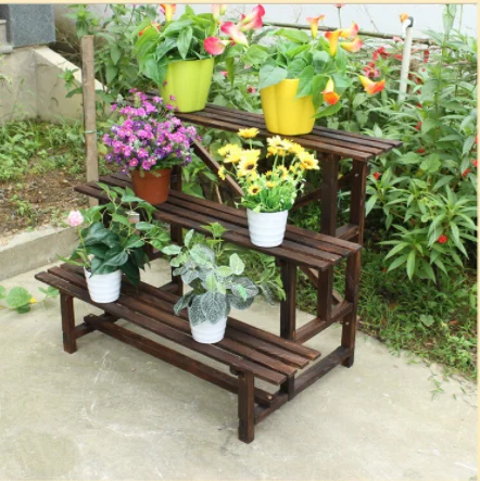 Venta al por mayor repisas de madera para plantas-Compre online los