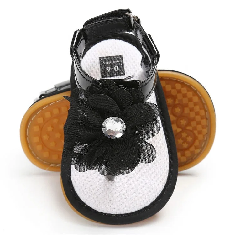 
New fashion Colorful flower rubber sole anti-slip Newborn slipper Walking shoes baby shoes girl 