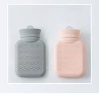 

Silicone Rubber Mini Hot Water Bag Bottle With Plush Cover Eco-Friendly CuteHand Warmer Bag Durable Gift For Girls