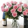 Flower Red Rose PU Real Touch One Red Rose Flower A Rose in Decorative&Wreaths for Wedding