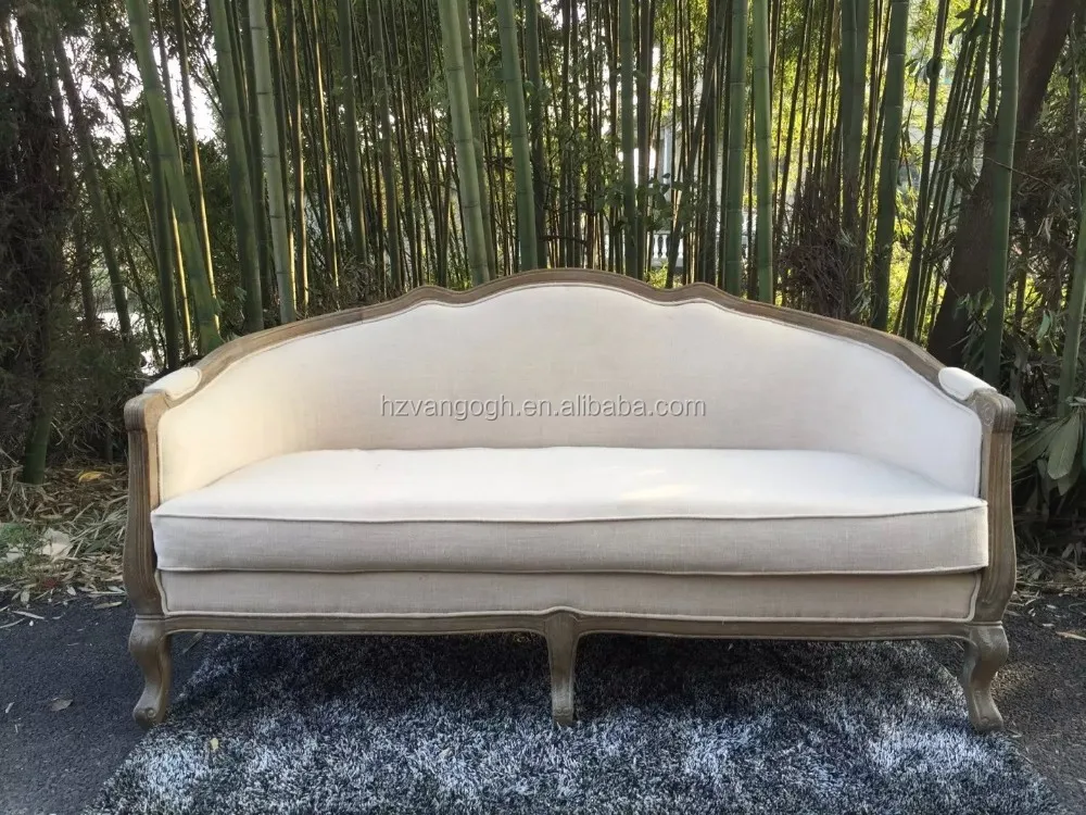 French Linen Fabric Lounge Sofa Oak Wood Event Wedding Sofa Buy Vinwood Frame Sofa,Fabric