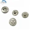 Small MOQ Custom Logo Brushed Silver Round Press Metal Garment Snap Button