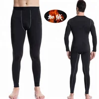 

Wholesale Winter Thermal Fleece Men Warm Base Layer Compression Pants Jogging Training Leggings Athletic Outfit Skinny Pants