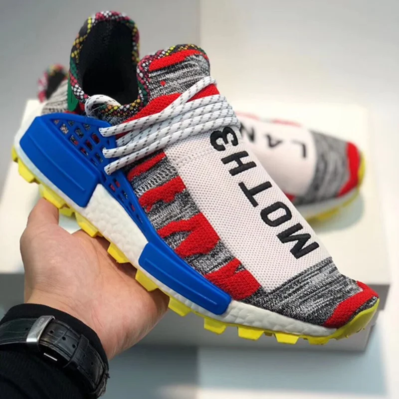 Custom Logo Pharrell X Hu Holi NMDs Mc Human Race Men Fashion Low sneakers Male casual shoes Breathable Runner shoes