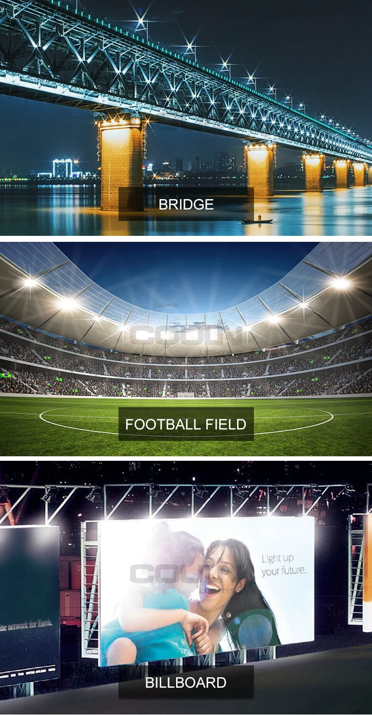 High quality Outdoor IP65 Waterproof driverless 200w 400W 1440W led flood light