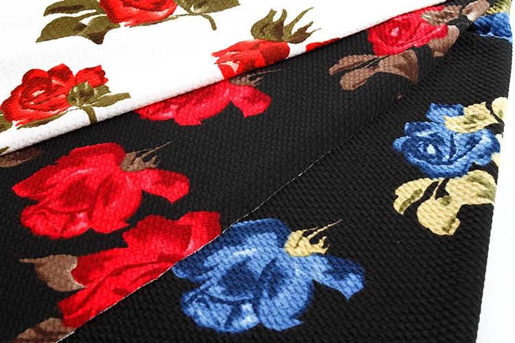 floral print knit fabric