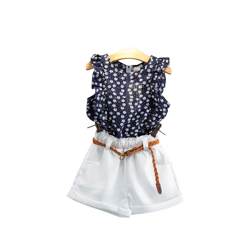 

Best selling children girls clothes sets high quality kids clothes, Blue
