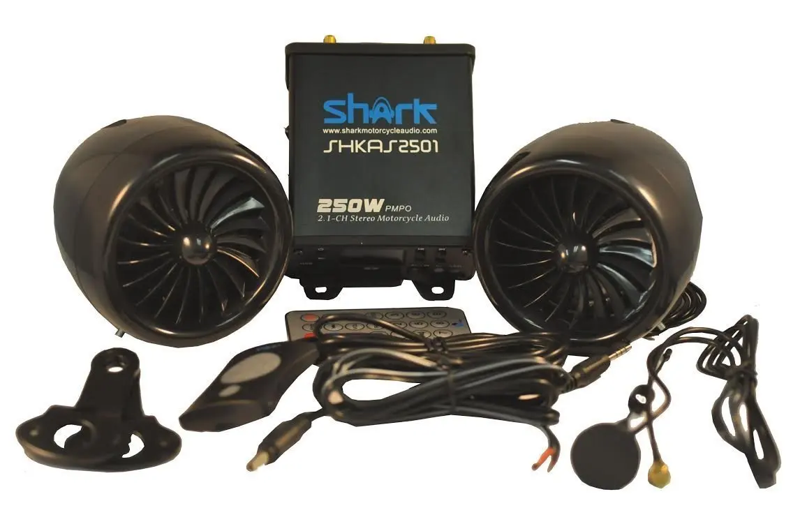 shark motorcycle stereo