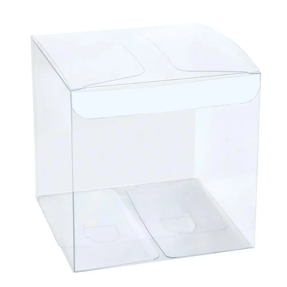 3*3*3 "прозрачный пластик Tuck Топ ПВХ кекс Свадебная вечеринка коробки