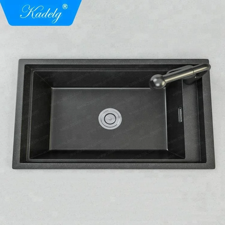 China Manufacturer Black Granite Kitchen Sink