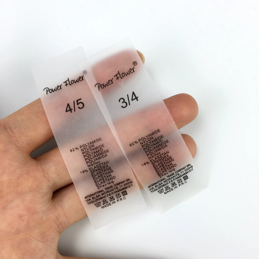 

high quality clothing with logo TPU printed label, Customized colors