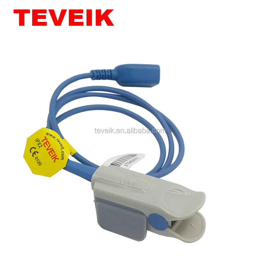Nihon Kohden TL-101T / TL-201T Adult Finger Clip Spo2 Sensor probe 3ft for patient monitor