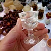 Wholesale mini clear quartz crystal wine shot glass cup for decoration
