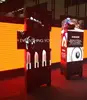 Creative mechanical Rotating Indoor LED tower created by Linso Tech with triple sides display
