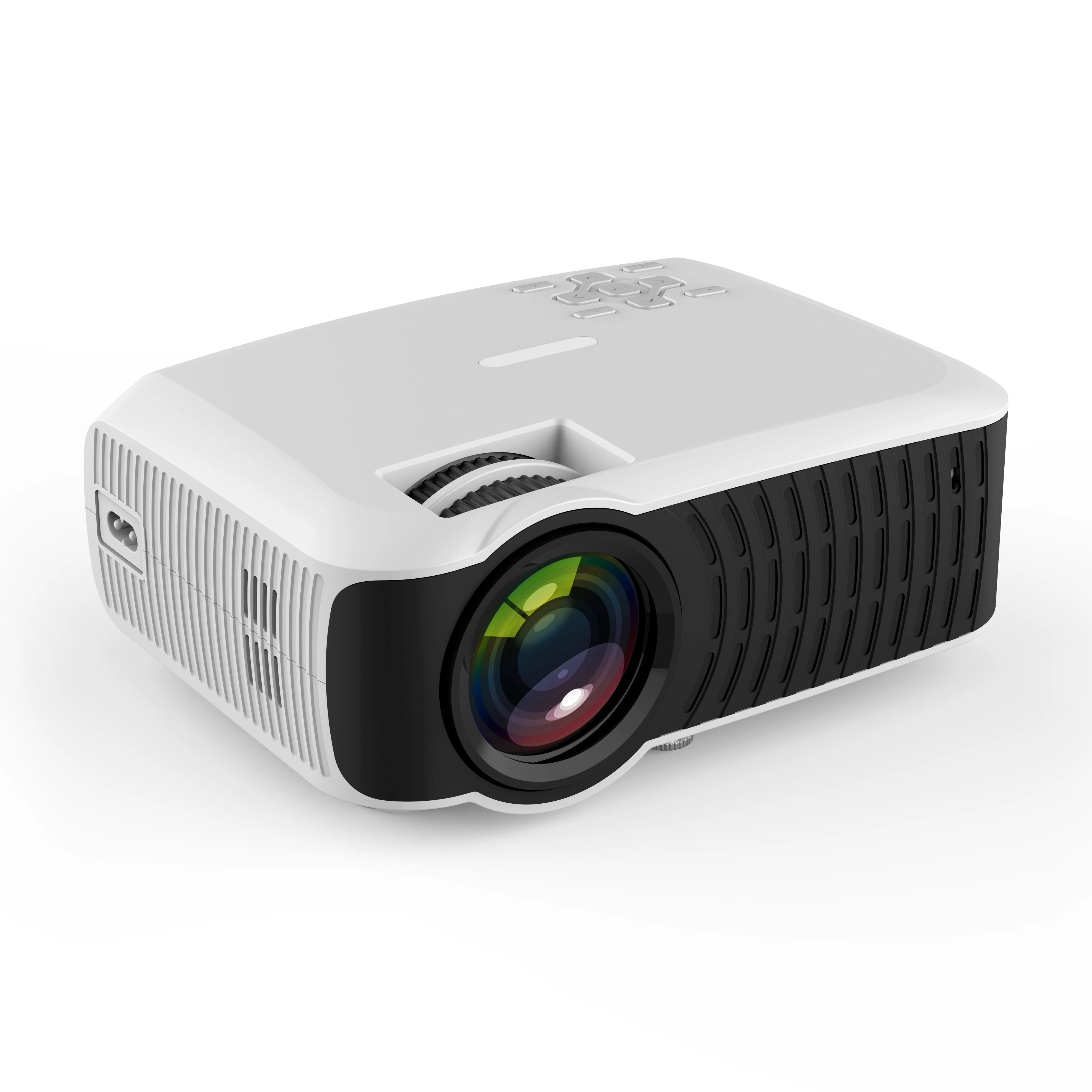 

The best LCD Projector T23 mini Video projector 2200 lumens 1280*720P 4k home theater projectors, White;black