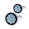 Button stainless steel metal cufflink blanks cuff-link for men shirt with top quality