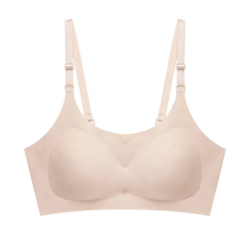 

Custom Seamless Yoga Top Wear Wireless Sports Bra, Pink/blue/black/nude