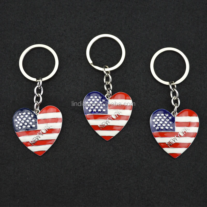 Customized Florida Spinner Key Ring Miami Beach Doming Decal Spinning