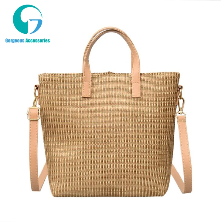 

Summer small fresh 19 Korean version of the new minimalist Joker straw single shoulder slung portable lady bag, As shown