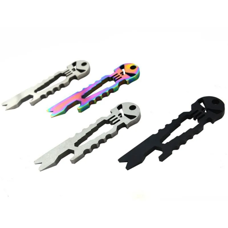 

Outdoor Stainless EDC Multifunction Tool Key Chain Bottle Opener 4 Color New, Black;silver;coffe silver;dark silver