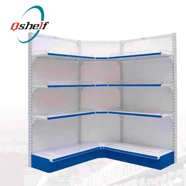 Metal Supermarket Corner Shelf/corner Shelving/wall Shelving Unit Buy
