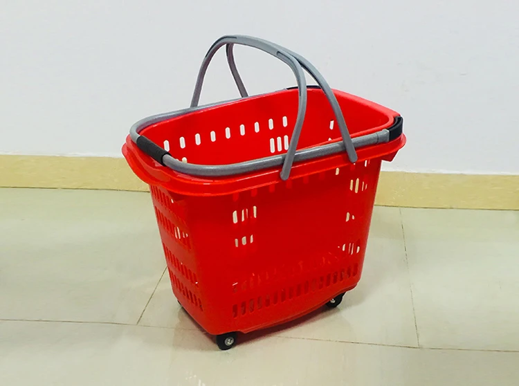 起订量 20 个 4 轮 40l 手提手推车滚动购物篮