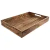 Handmade Classic Wooden Tray for Serve Ware Kitchen Accessories - 15inch length with Cutout Handle