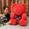 Wholesale Artificial Beauty Preserved Roses 70cm Big Teddy Rose Bear With Gift Box For valentines' Gift