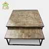 German Fancy Modern Design White High Gloss Wooden Set Two Tea Side Coffee Table With metal Legs