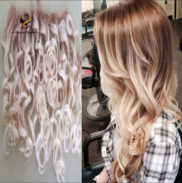 

Ombre #4/613 natural Wavy Indian human hair 13x4 lace frontals with baby hair