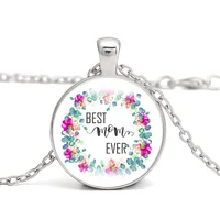 

Mother day Quote best mom ever Necklace Glass Dome pendant Necklaces keychain Jewelry Gifts