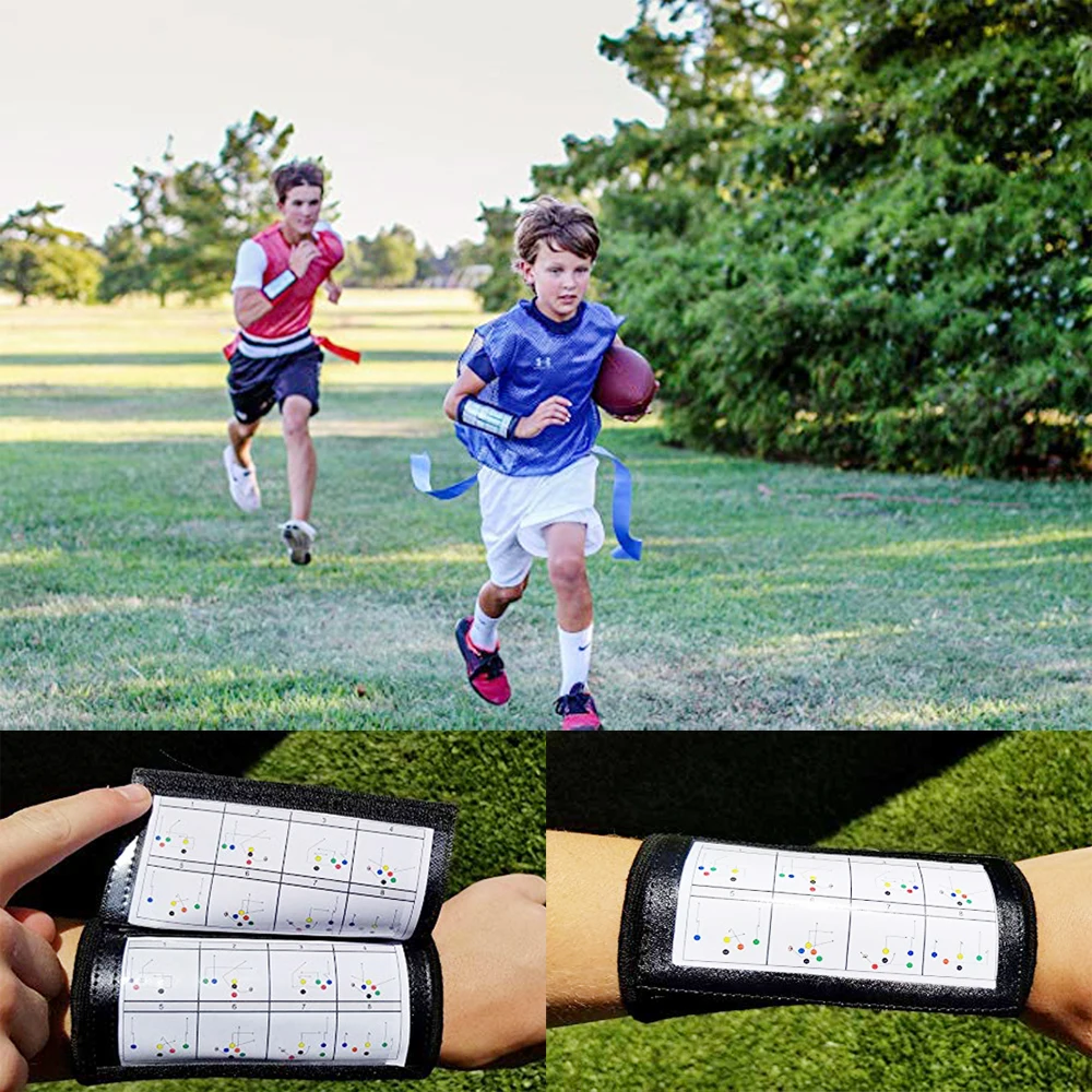 Football Set Quarterback Wristbands Football Tactical Wrist Guard Rugby