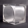 factory direct OEM plastic block holder for pencil round cube frosted clear acrylic pen display stand