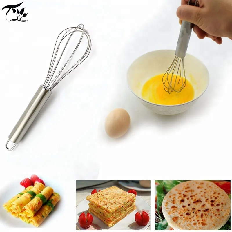 
8' Kitchen Whisk Manual Egg Beater Stainless Steel Egg Whisk 