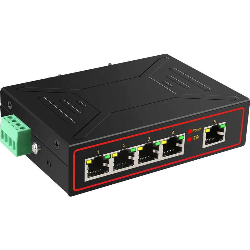 

whole sale Diewu 5 port industrial din rail power network switch