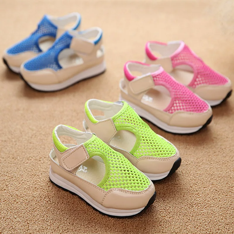 2016 spring and summer new Korean fashion shoes for boys and girls sandals hollow mesh