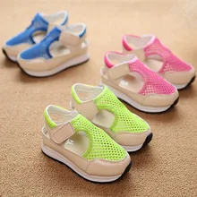 2016 spring and summer new Korean fashion shoes for boys and girls sandals hollow mesh