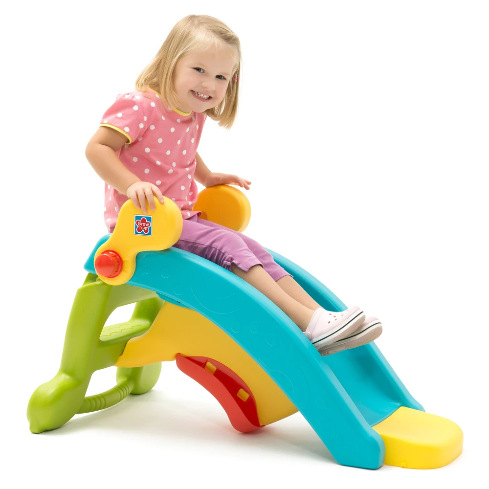 

Multifunction creative 2 in 1 plastic slide rocking chair toy for kid rocking horse toy kids indoor slide, As picture
