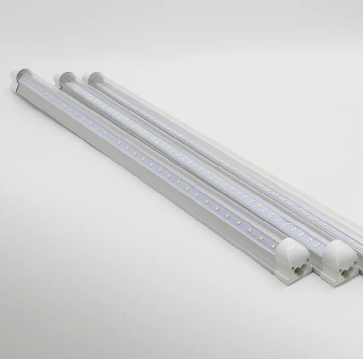V-Shape T8 Integrated LED Tube Light 4ft 5ft 6ft 8ft Double Sides LED Bulb Lamp