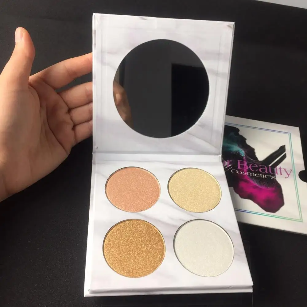 

Wholesale Factory Direct DHL Shipping New Highlighter Palette Makeup 4 Colors Bronzer & Highlighters Palette Private Label, 4colors highlighter palette